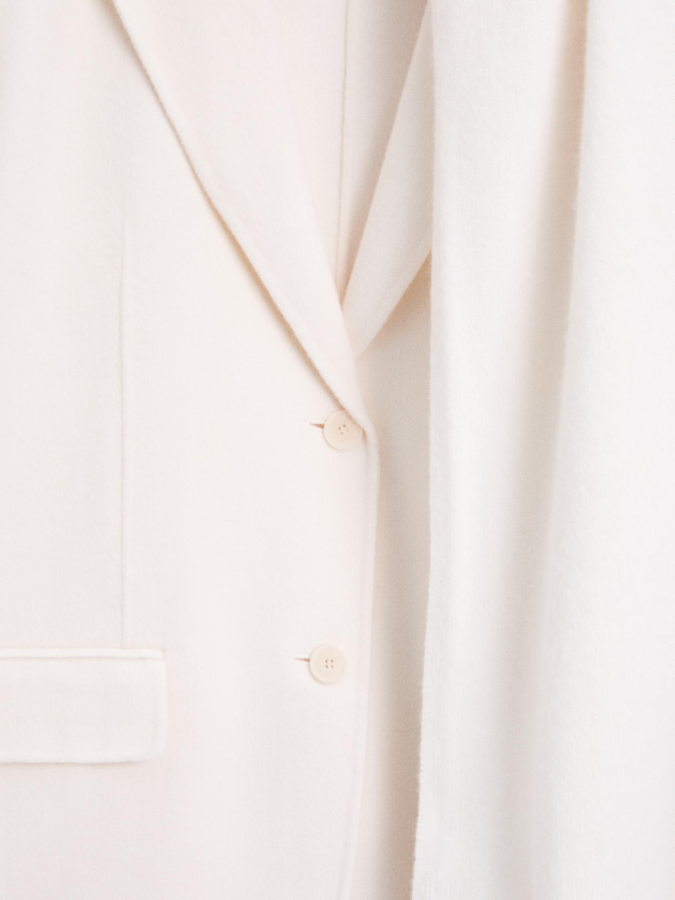 Wool blend blazer with scarf